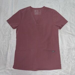 Mineral Mauve Figs Casma 3 Pocket Scrub Top XS